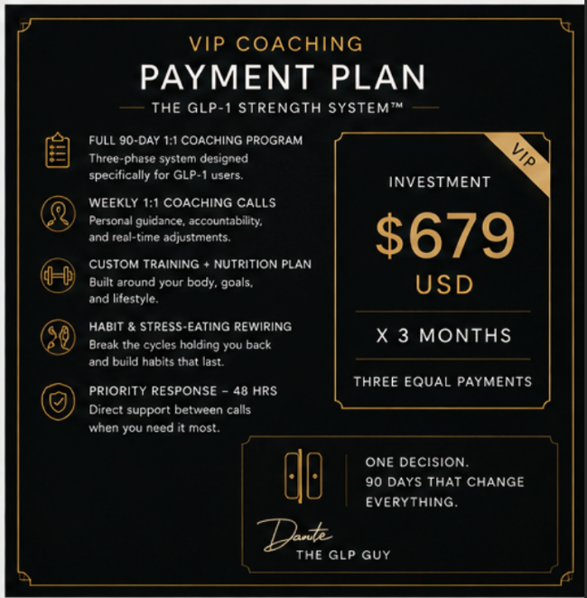 The GLP Strength System™ — VIP Coaching (3-Month Payment Plan)